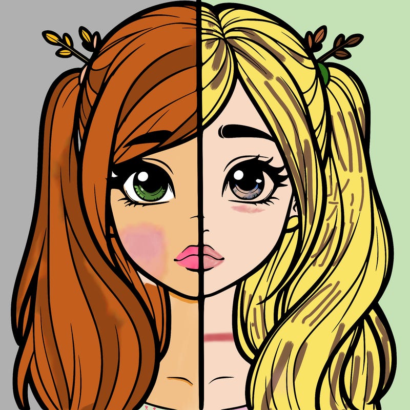realistic girl split