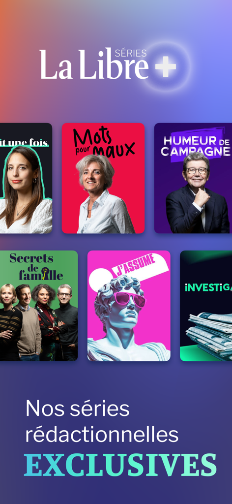 La Libre News - La Libre Newsアプリケーションで利用可能な独占的な編集シリーズのショーケース。多様なジャーナリズムのトピックを特集しています