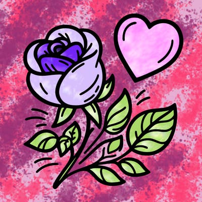 rose and heart