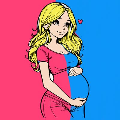 realistic pregnant girl