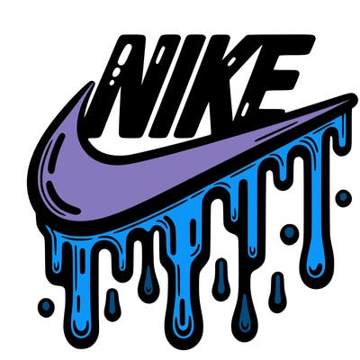 dripping nike logo