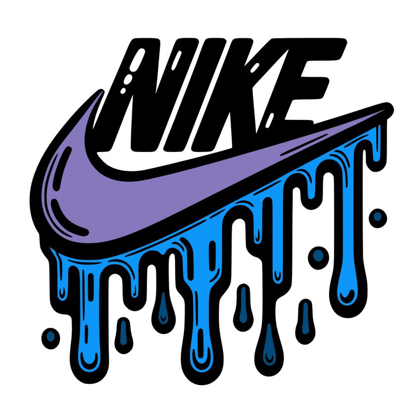dripping nike logo