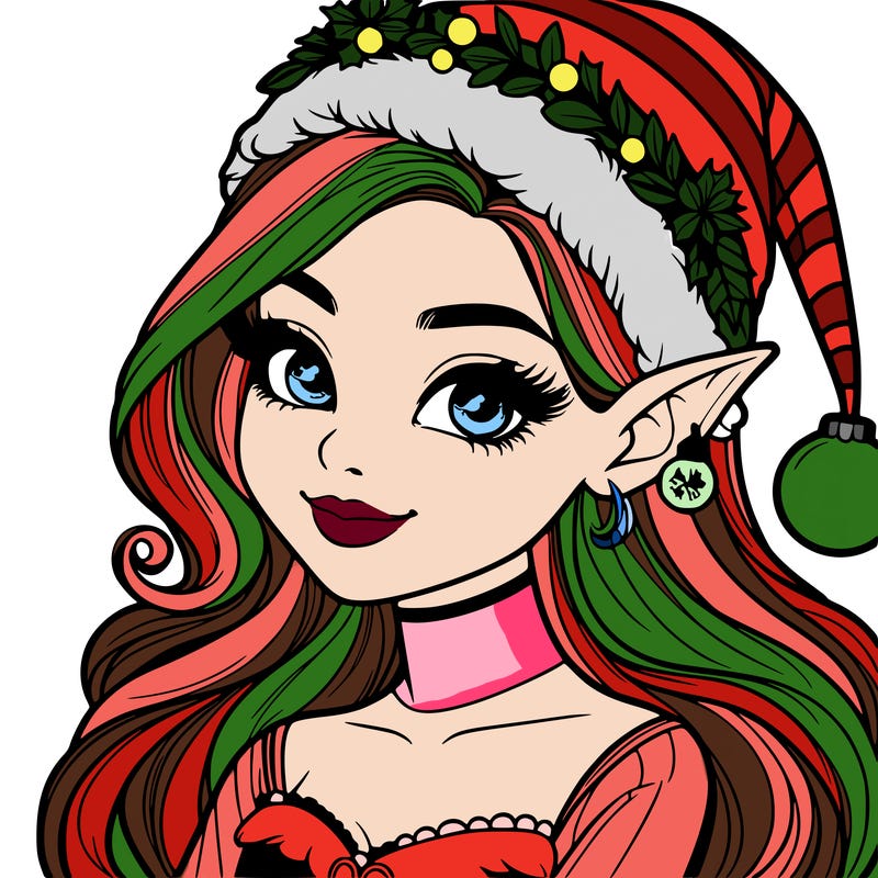 christmas girl elf realistic