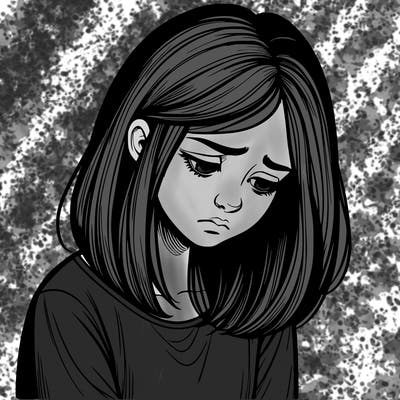 realistic sad girl