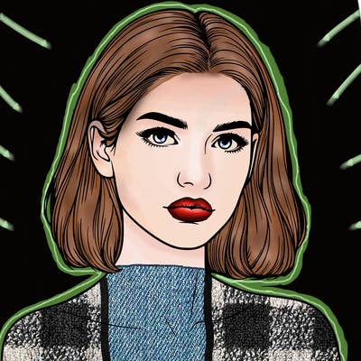 realistic portrait of woman