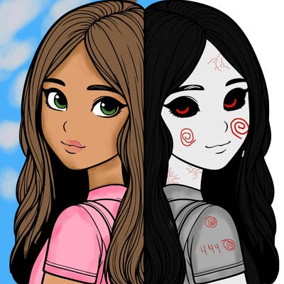 realistic girl split