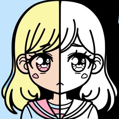 a split of a girl