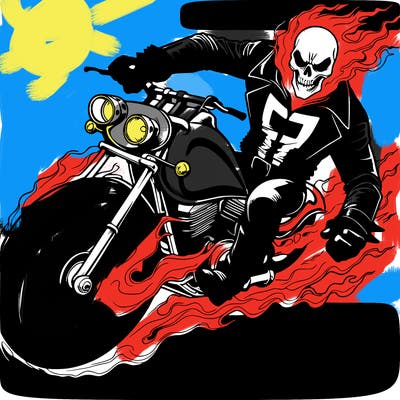 realistic ghost rider