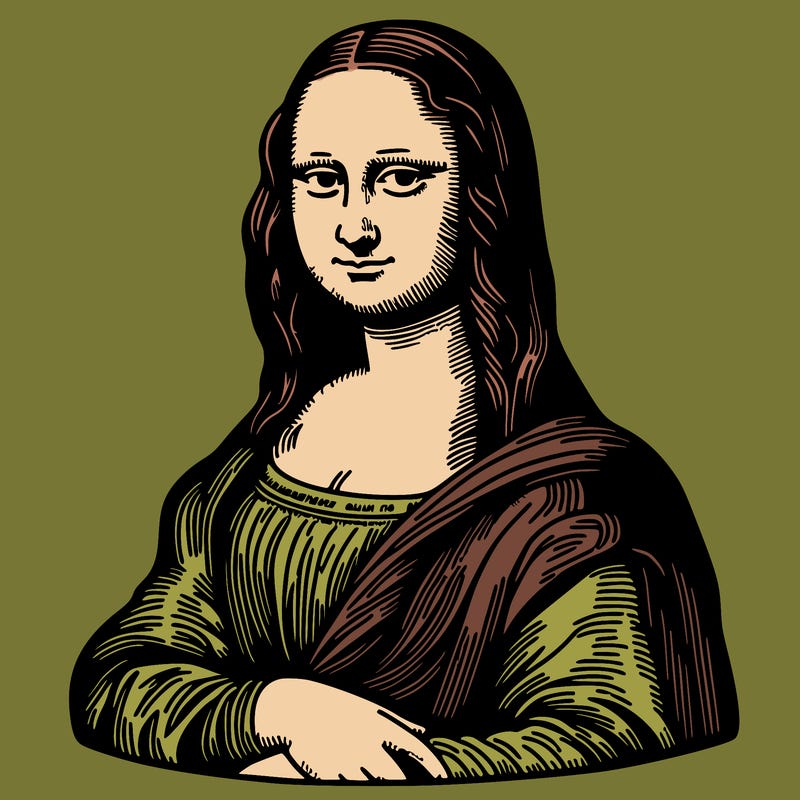 the realistic art piece, the mona lisa