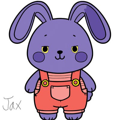 rabbit with overalls