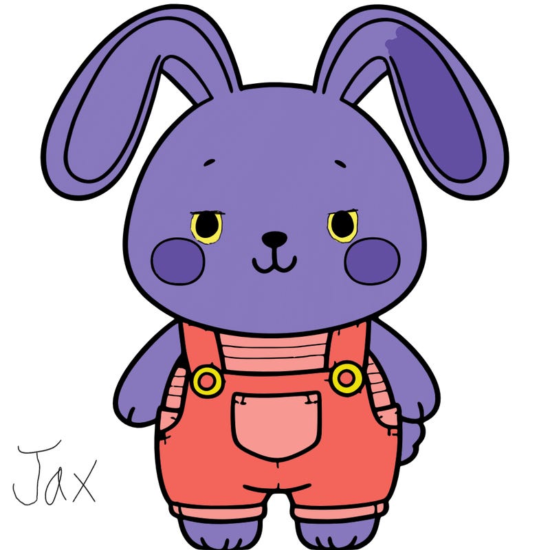 rabbit with overalls