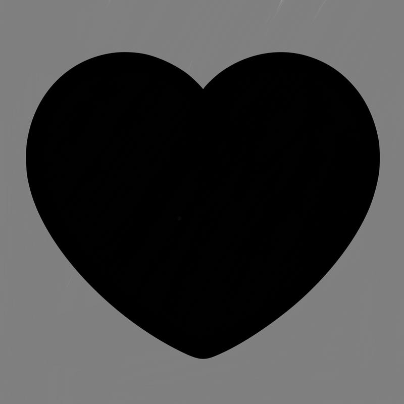 a blank heart