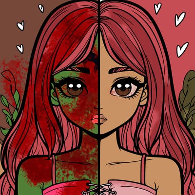 realistic girl split