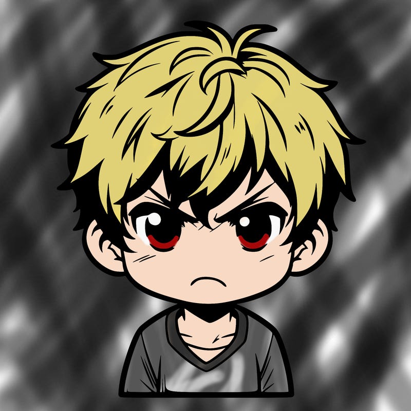 angry anime boy