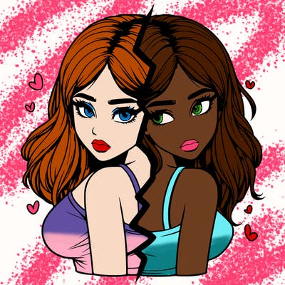 realistic girl split