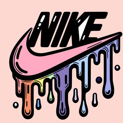 dripping nike logo