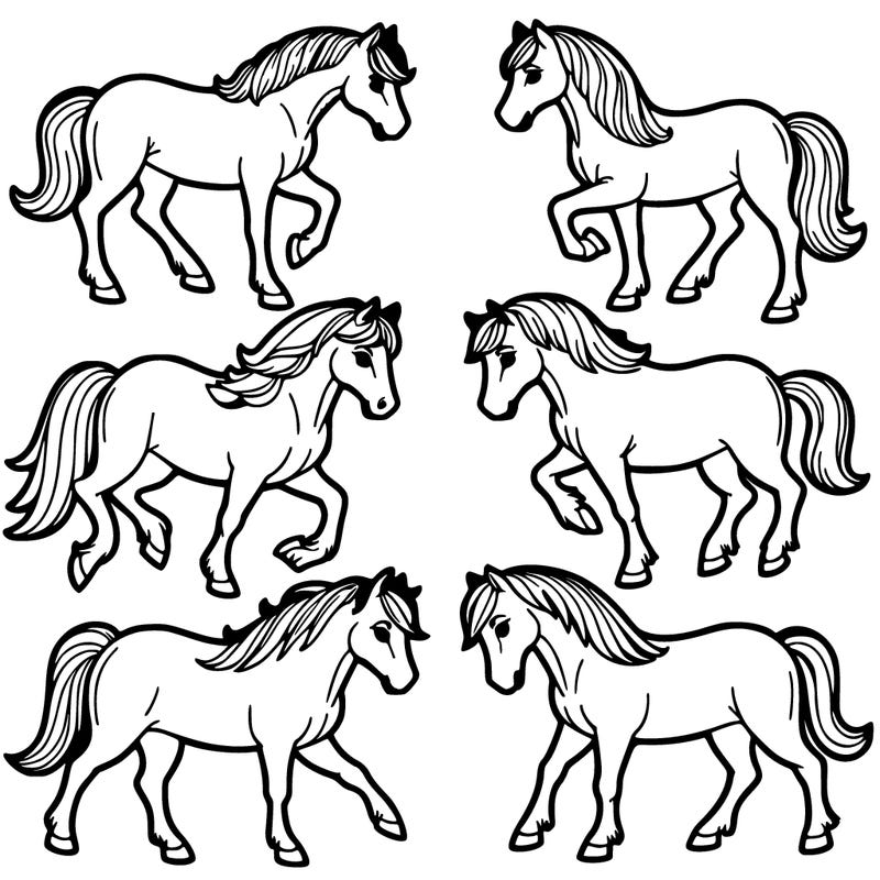 six horses