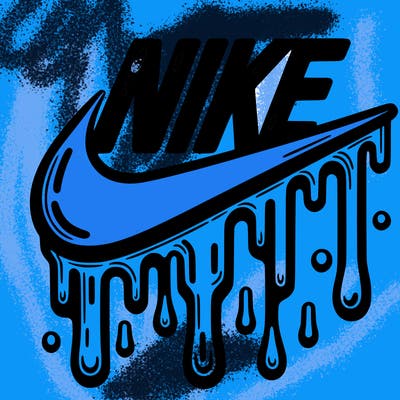 dripping nike logo
