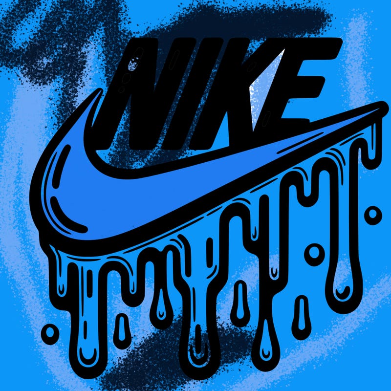 dripping nike logo