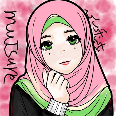 a realistic girl with an hijab