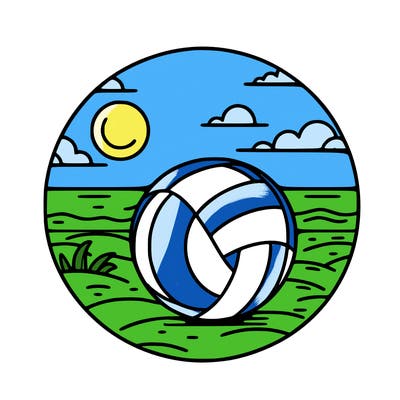 volleyball on a beach