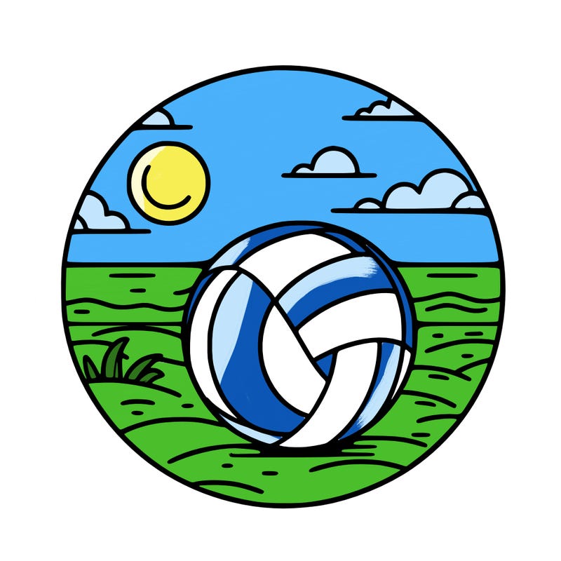 volleyball on a beach