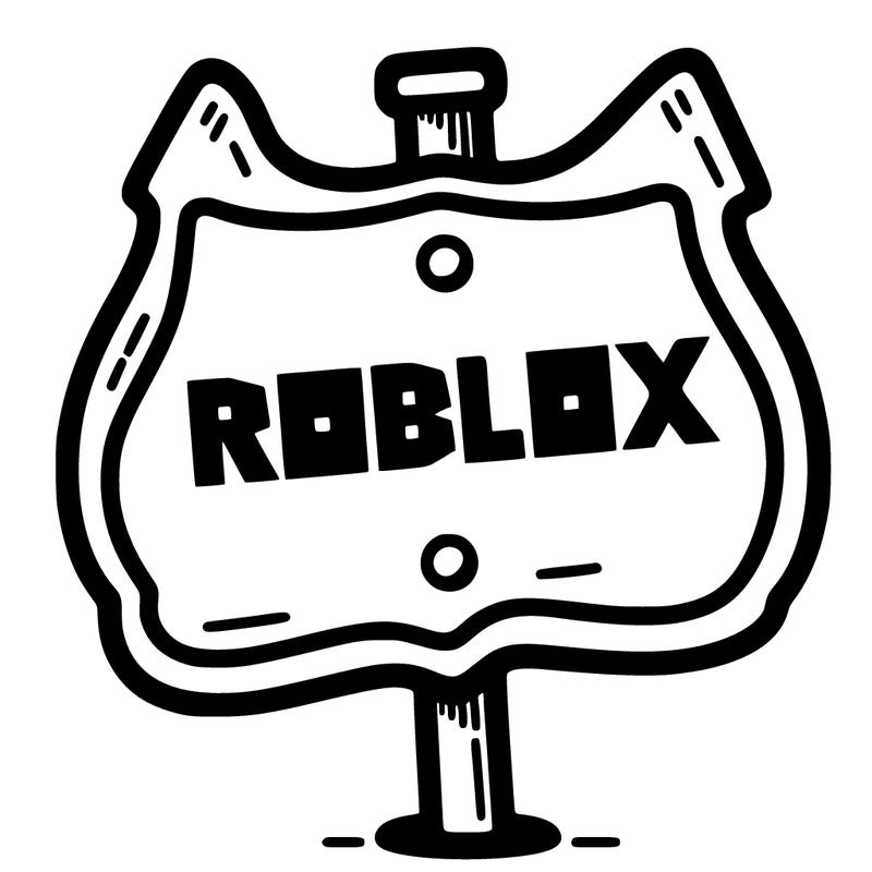 sign that says roblox