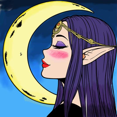 a realistic moon elf