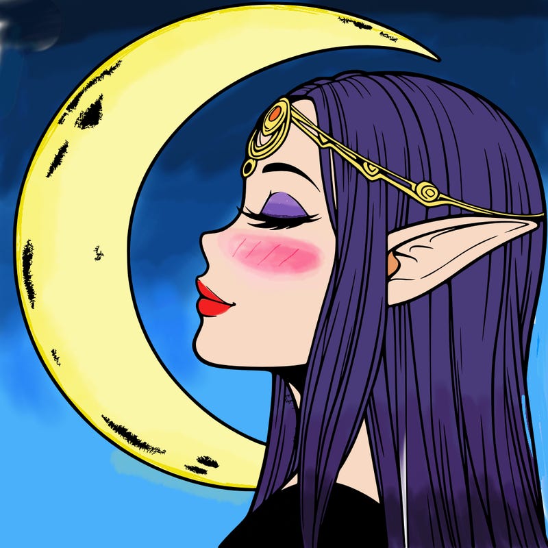 a realistic moon elf
