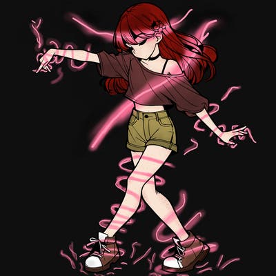 realistic girl danceing