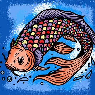 beautiful koi fish