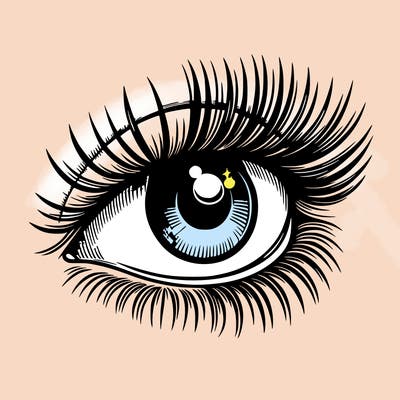 realistic eye long eylashes