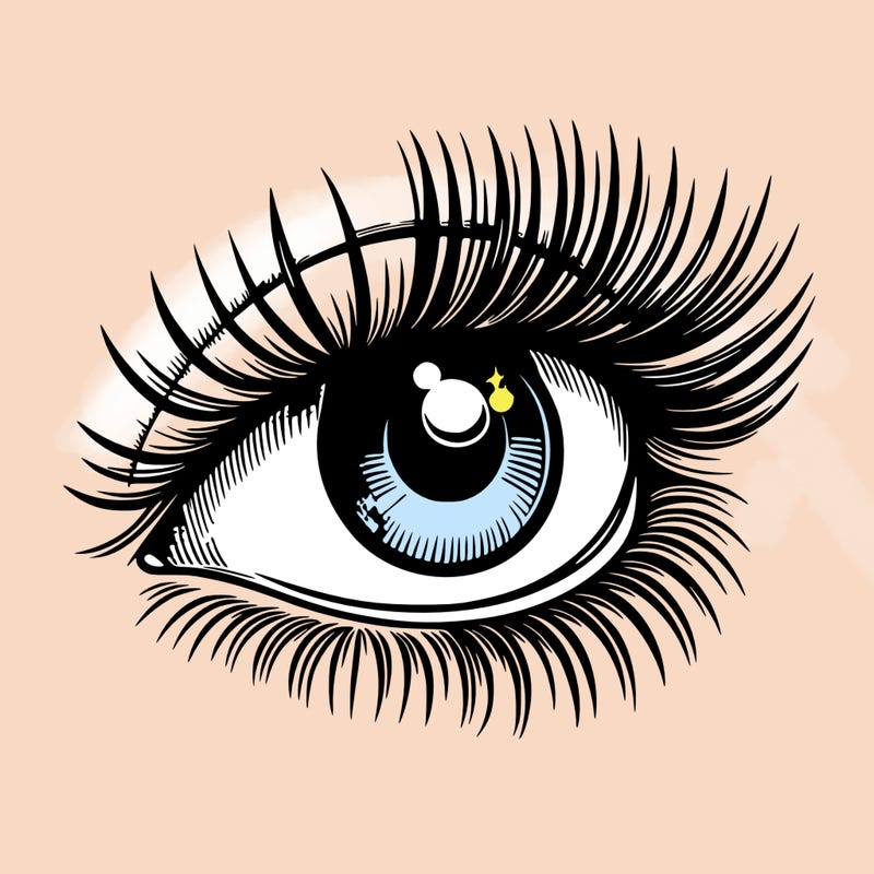 realistic eye long eylashes