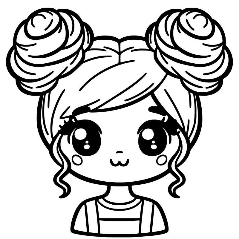 girl with buns cute