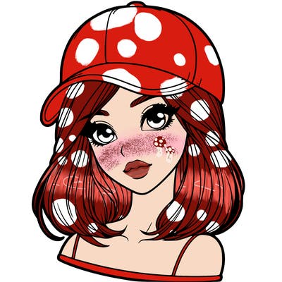 semi realism beautiful girl wearing cap