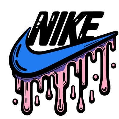 dripping nike logo