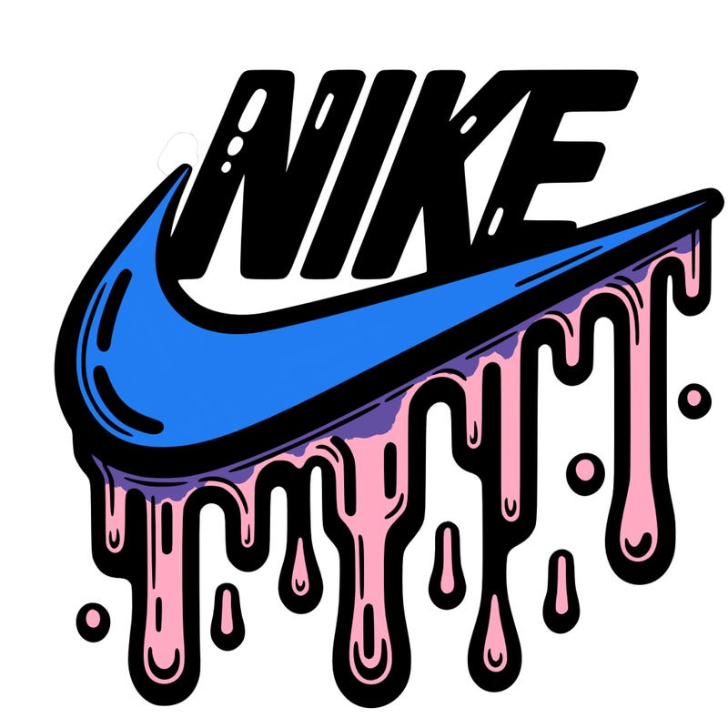 dripping nike logo
