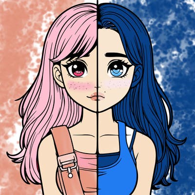 realistic girl split