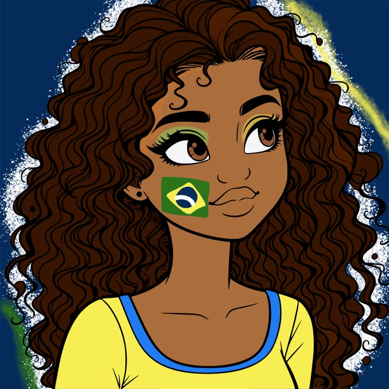 realistic girl with curly hair