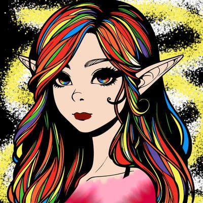 elf girl realistic dark fantasy