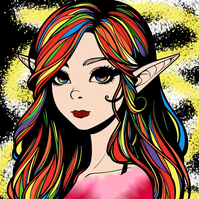 elf girl realistic dark fantasy