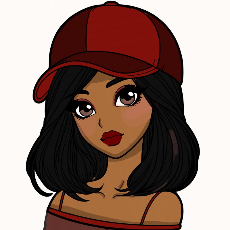 semi realism beautiful girl wearing cap