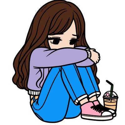 a girl  after a breakup