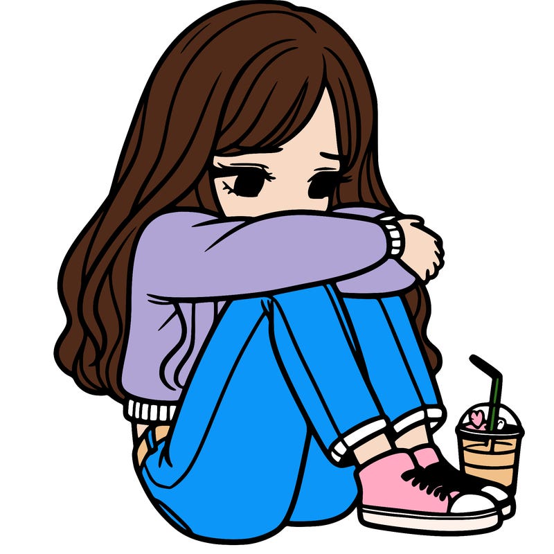 a girl  after a breakup