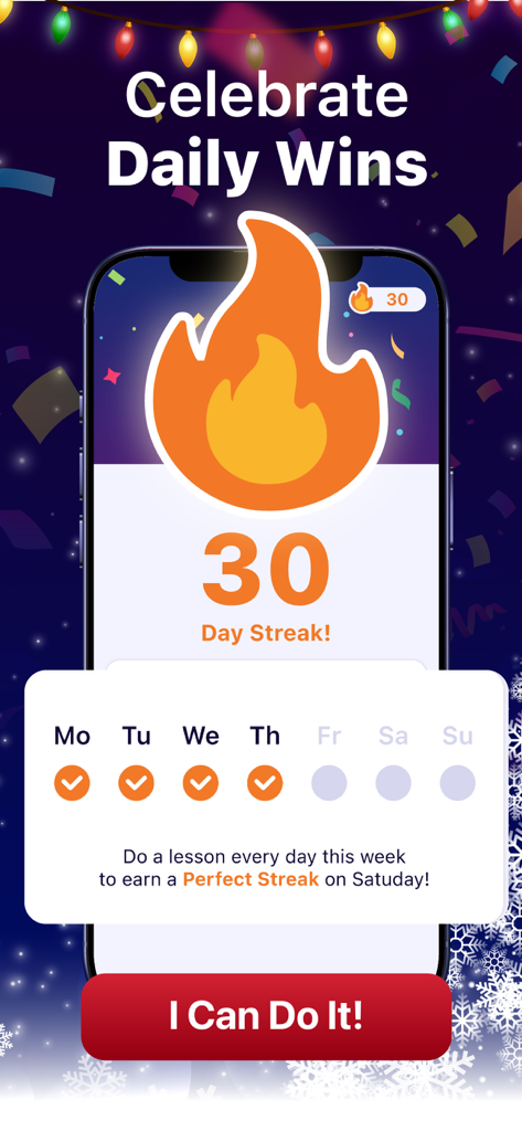 BRAIN101: Brain Training Games - Interface do aplicativo BRAIN101 mostrando uma conquista de streak de 30 dias e um rastreador de hábitos semanais.