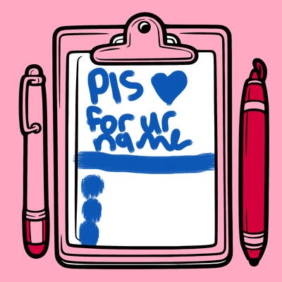 blank clip board with pen