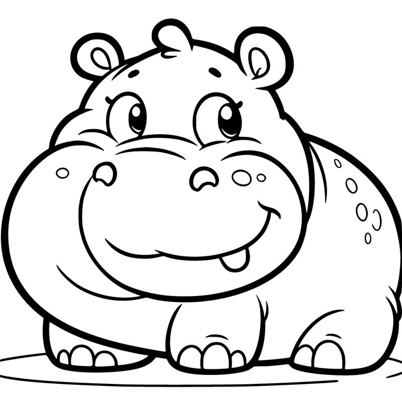 hippo with a big smile