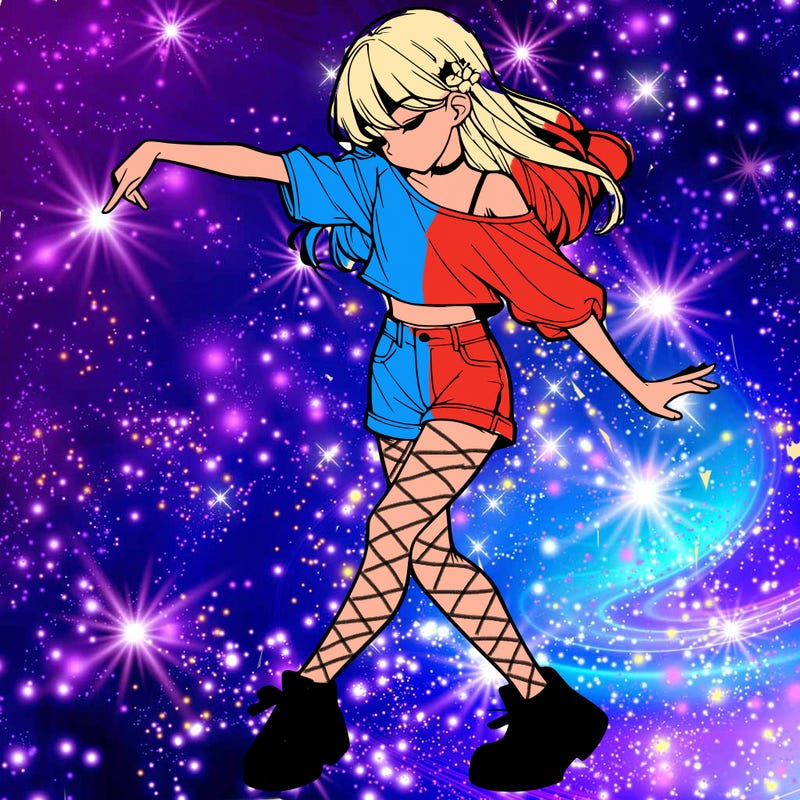 realistic girl danceing