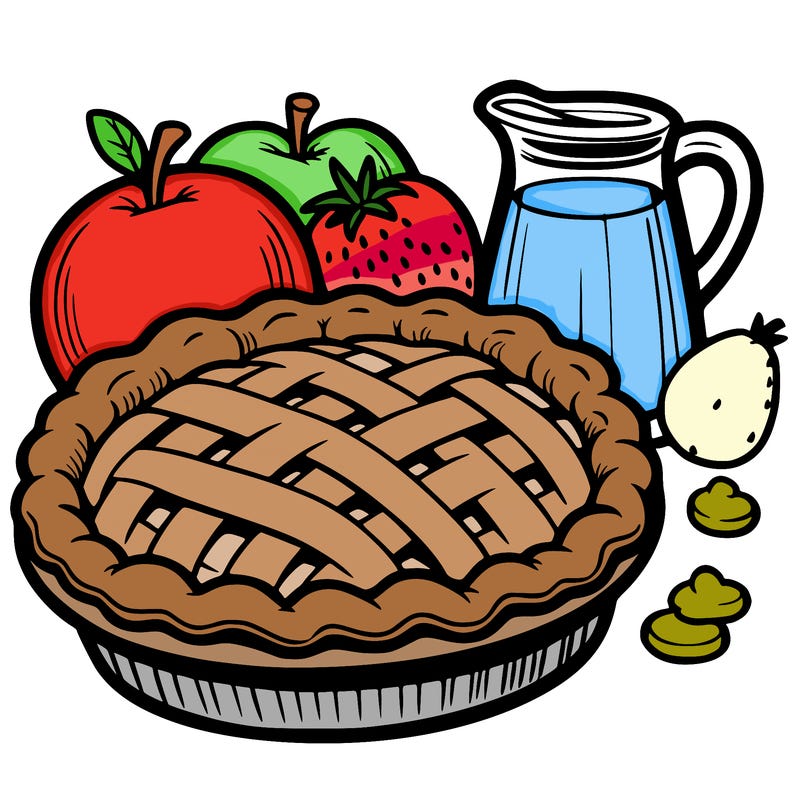 a pie of food