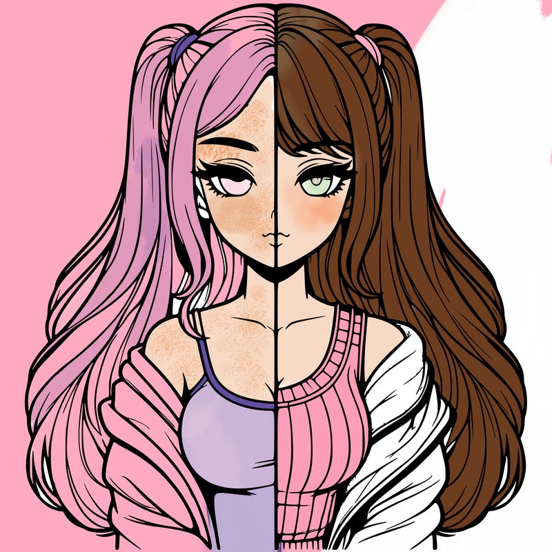 realistic girl split